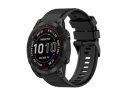 Lurelia Pulseira De Silicone, Compatível Com Garmin Fenix 7 Solar 22mm Preta