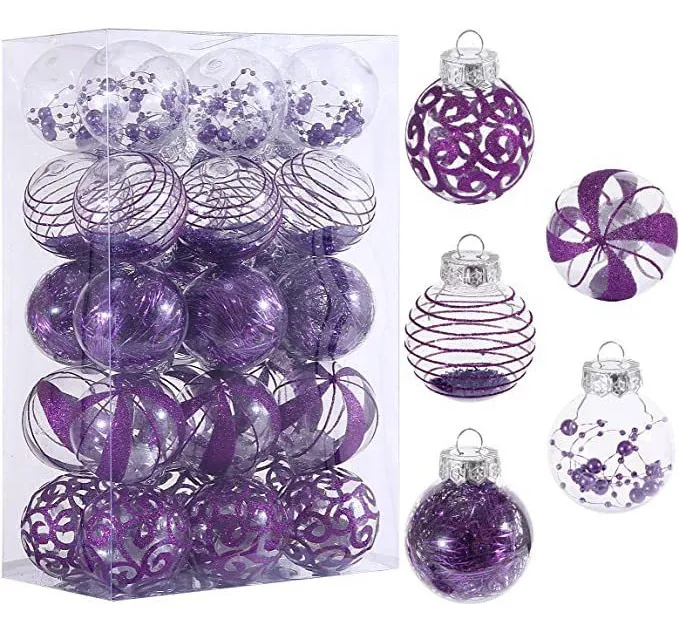 Novos Enfeites De Bola De Natal Transparentes, 30vayotoy