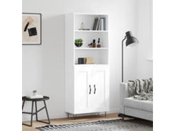 Vidaxl Armário Alto 69,5x34x180 Cm Derivados De Madeira Branco