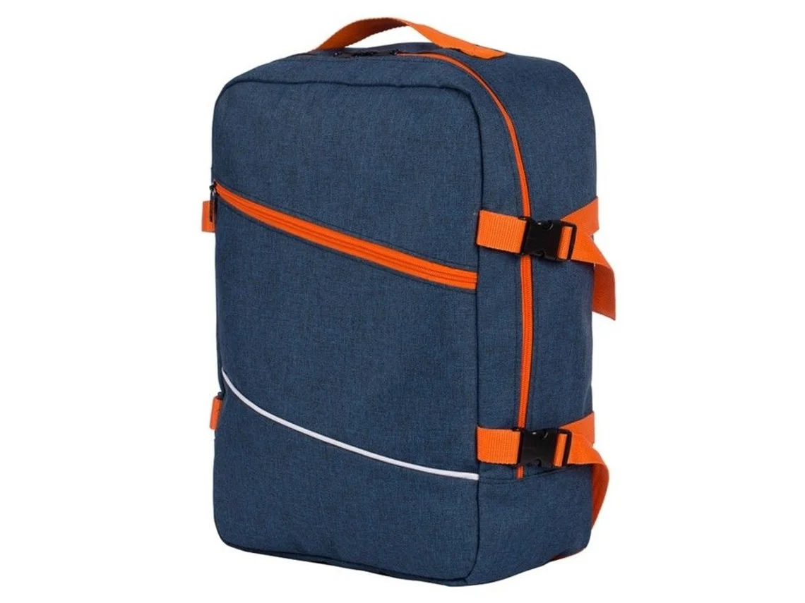 Mochila Multifuncional Para Avião, Bagagem De Mão, Mala, 40x30x20 Cm, Azul-laranja -aquaforge