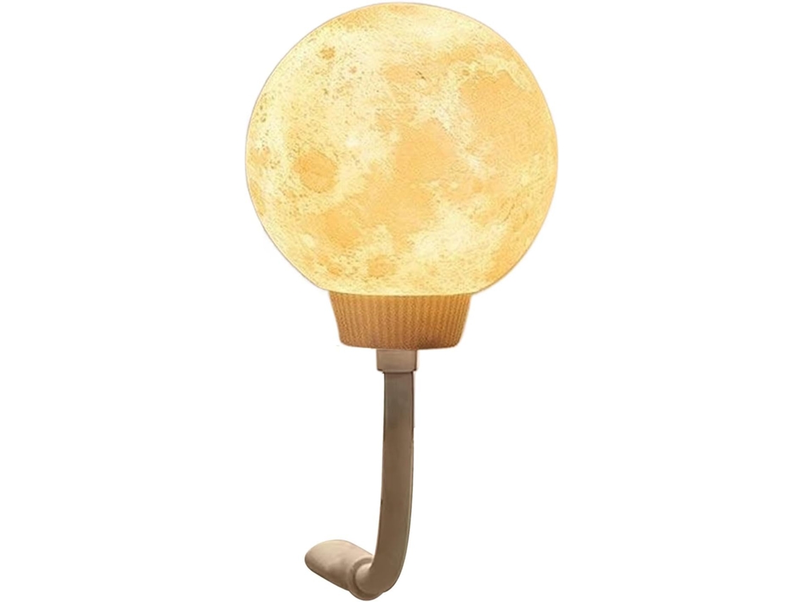 Luminária Noturna Led Em Formato De Lua, Pequena Com 3 Cores