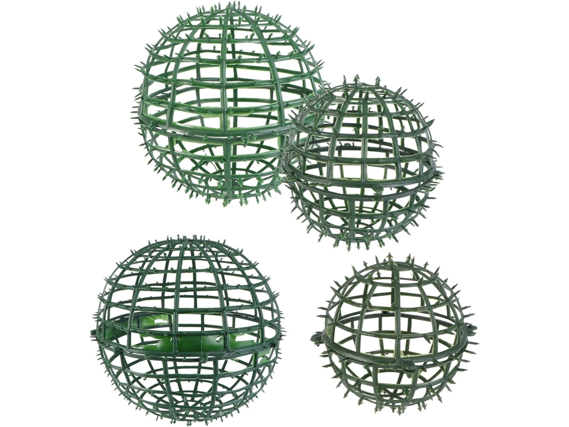 Suporte Decorativo Para Bolas De Grama Verde Abaodam, Conjunto De 4 Peças, Plástico Resistente E Respirável, E