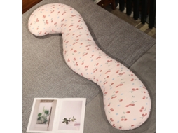 Almofada de Gravidez PANOONA Longa e Macia, Adequada para Dormir ao Lado Rosa (120 Cm)