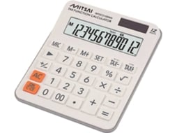 Calculadora Básica Tax MITSAI BR Branco (Outlet Caixa Aberta - 12 dígitos)