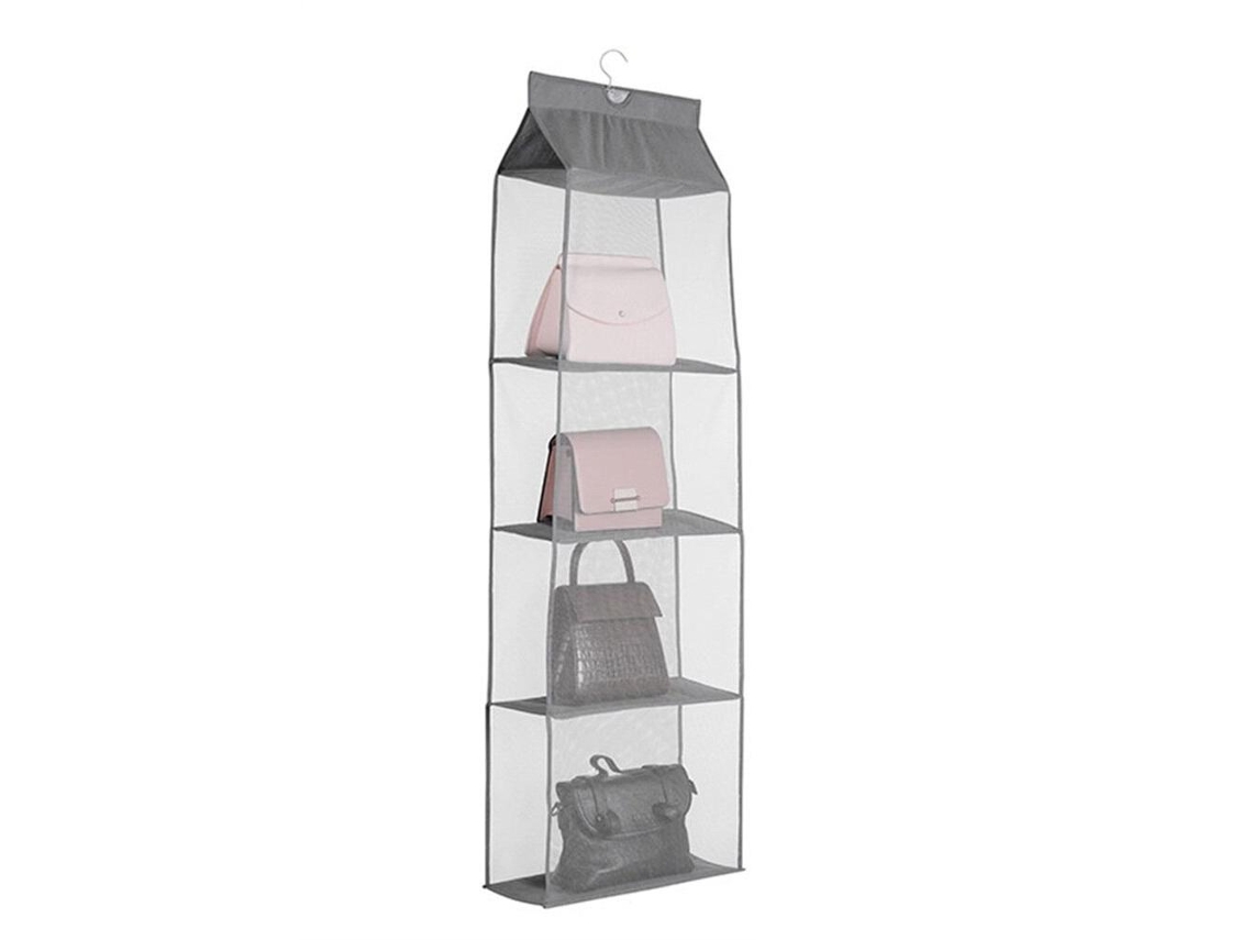 Armazenamento Inteligente Para Pendurar: Organize Roupas E Acessórios Cinza.