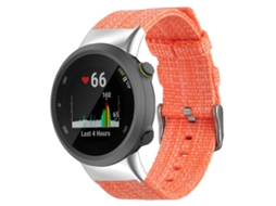 Bracelete para Garmin forerunner 45 / 45s / Swim 2 de nylon e lona com fivela de aço prate laranja XIAOMOYU