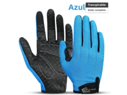 (azul G) Luvas De Ciclismo Com Dedos, Antiderrapantes, Com Absorção De Impacto, Compatíveis Com Telas Sensíveis Ao Toque E Respiráveis.