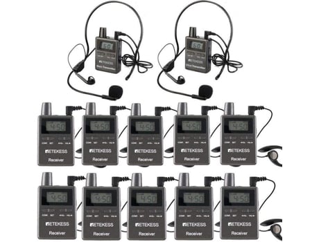 Tt105 Sistema De Guia Turístico, Alto Falante Bluetooth, 50 Canais, Equipamento De Tradução 2.4ghz, Para Fábrica, Igreja Retekess