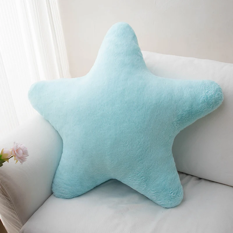 (azul 40cm) Almofada Decorativa Em Formato De Estrela, Almofada Macia De Pelúcia Para Cama
