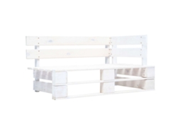 Maison Exclusive - Sofá De Canto Em Paletes P/ Jardim Pinho Impregnado A Branco