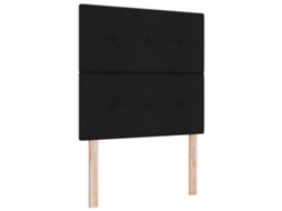 Conjunto 1 Cama Box Vidaxl Preto Tecido (80 X 200 Cm)
