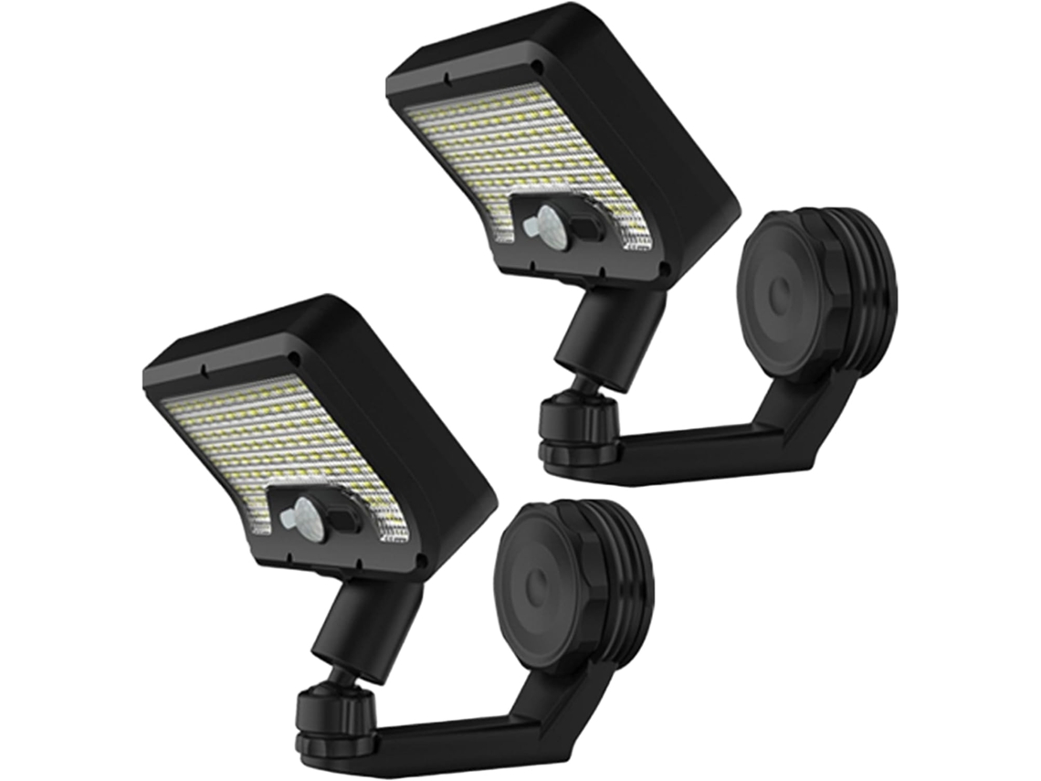Luminária De Parede Externa, 2 Leds, Em Abs, Para Jardim E Varanda