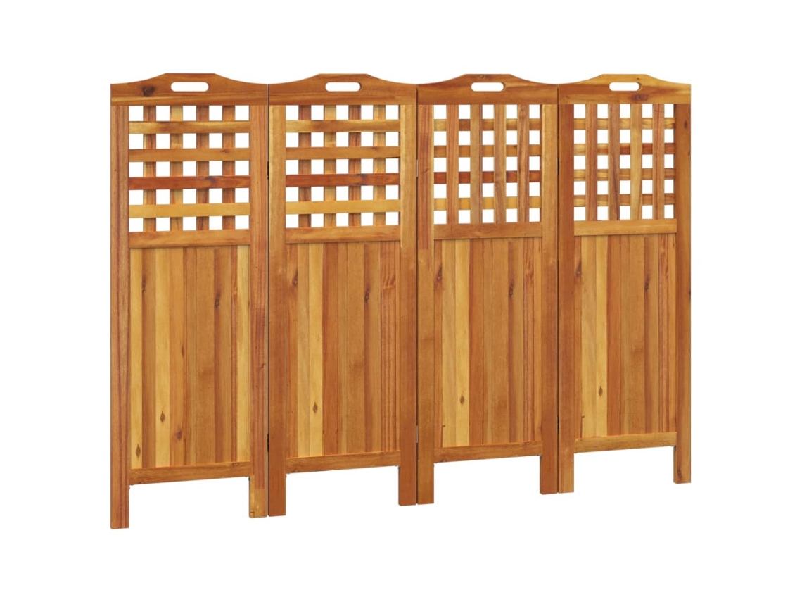 Maison Exclusive - Divisória Com 4 Paineis 162x2x115 Cm Madeira De Acácia Maciça