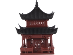 o Pavilhão Chinês Ounona É uma Peça Versátil de Decoração Paisagística, Feita em Miniatura de Plástico, com um Estilo CHABERLU