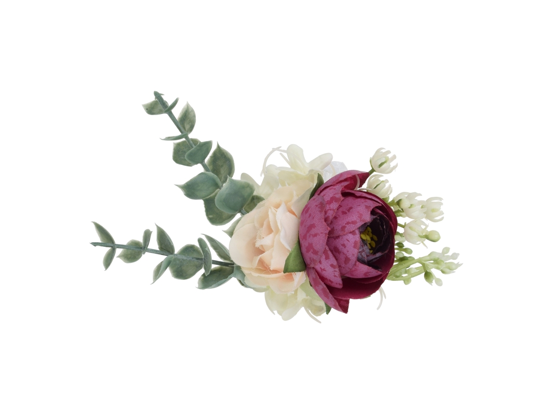 Venda de Rosa Escura com Flores no Cesto em Seda e Plástico LAXISCREED