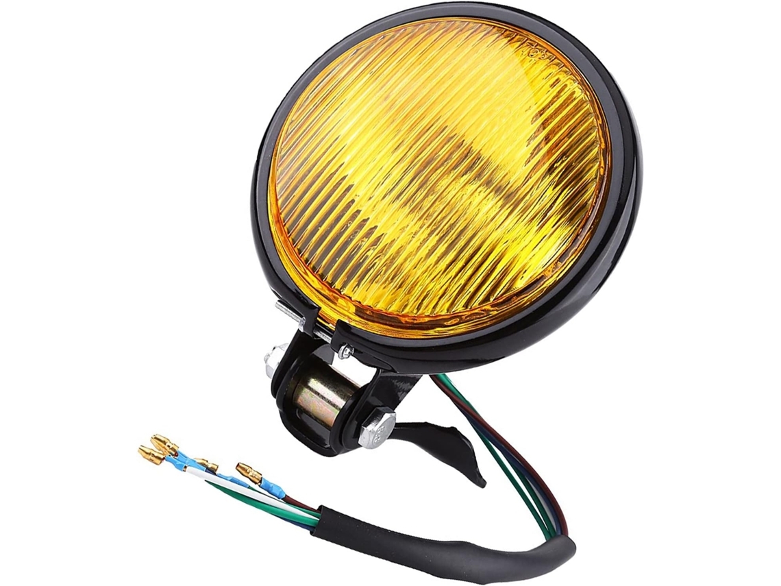 Lâmpada De Farol 5 Polegadas Para Motocicletas Chopper, Compatível Com Cor Âmbar