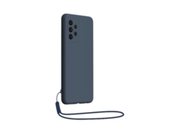 Capa com Cordão Pulso Condizer para Samsung Galaxy A53 BIGBEN CONNECTED Silicone Azul