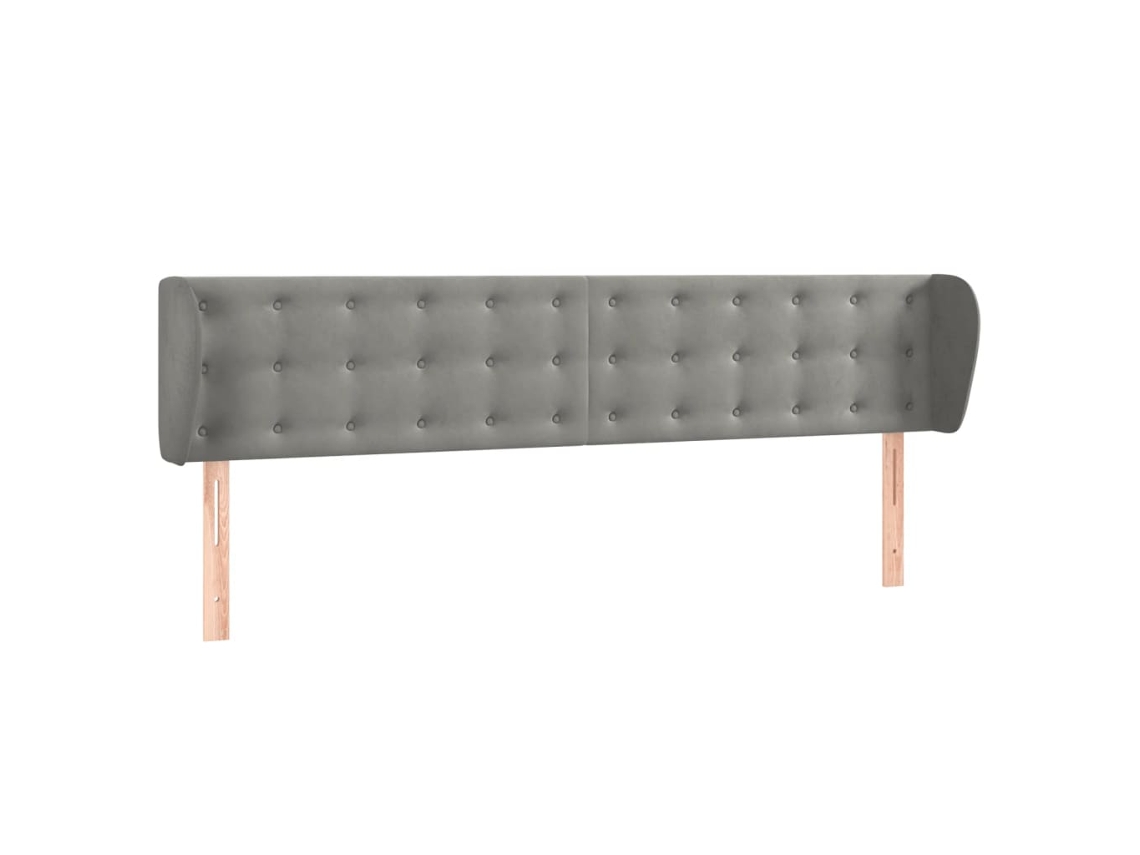 Headboard, Headboards Vidaxl Cinzeto Veludo (203 X 23 X 78/88 Cm)