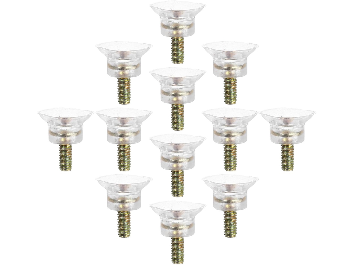 Kichouse Protetores De Pés Móveis Com Ventosa E Parafuso, 12 Peças, Material Plástico E Ferro, Design Transparente De 1