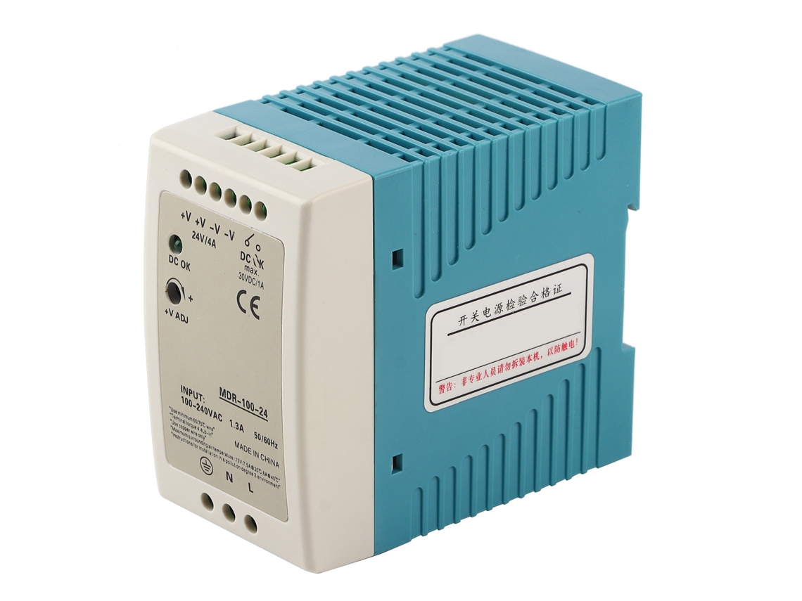 Fuente De Poder De Conmutación Dinrail Mdr10024 100w 24v 1.3a Entrada 100-240vca Industrial