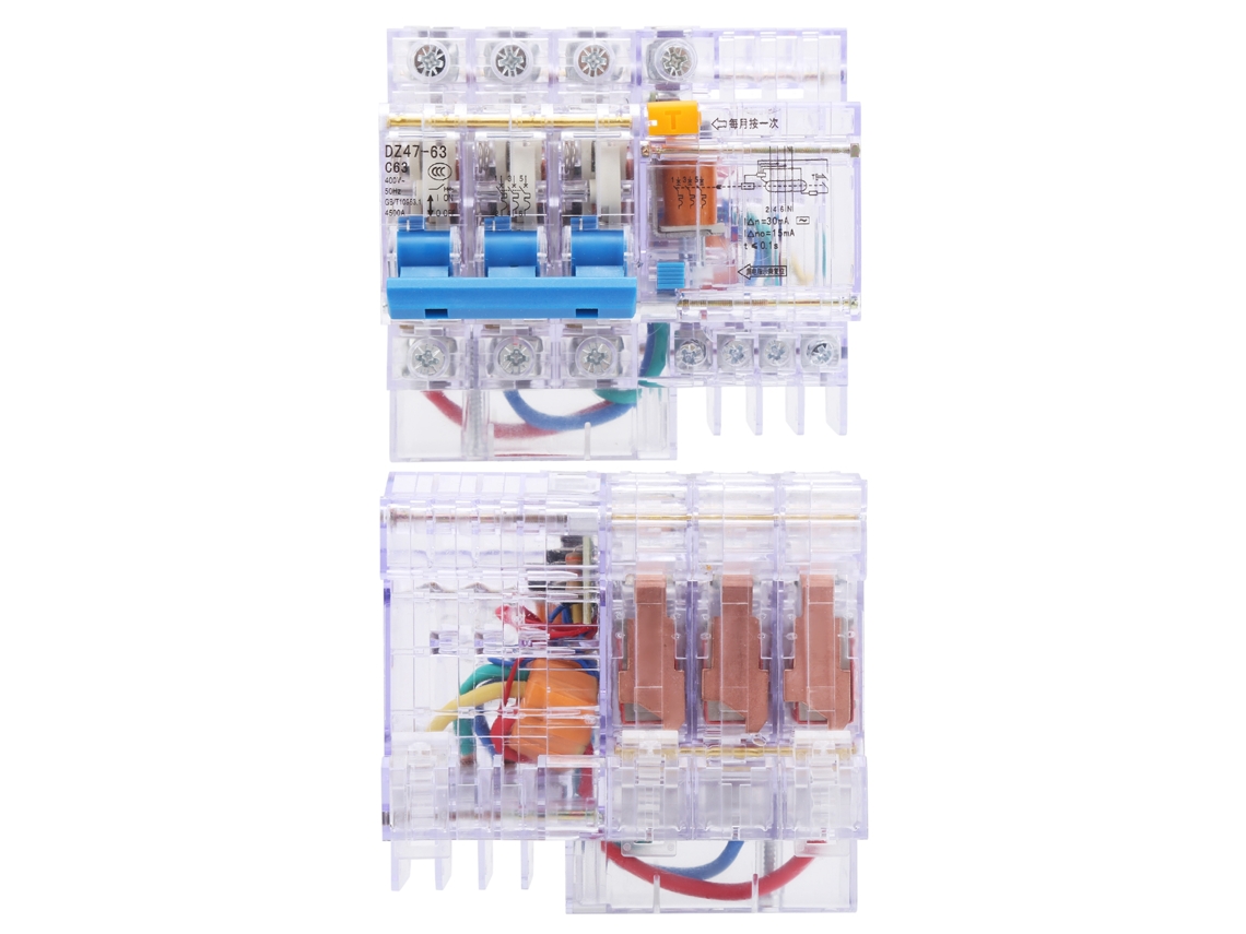Disjuntor Industrial Transparente Laxiscreed Com Proteção Contra Fugas E Visor Visível