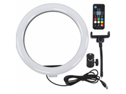 10inch Ring Light Rgb Led Dimming Video Studio Fill Light 3200‑6400k For Vlog Digital Camera LAXISCREED