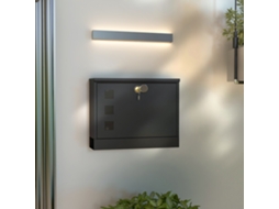 Caixa de Correio Mural Moderna em Metal, com Fechadura, 2 Chaves Fornecidas, 36,5 X 11,5 X 29 Cm, Cinza Antracite