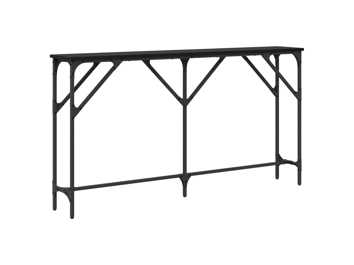 Mesa De Apoio Carvalho Preto Madeira De Engenharia Vidaxl Preto Mdf (140x23x75 Cm)