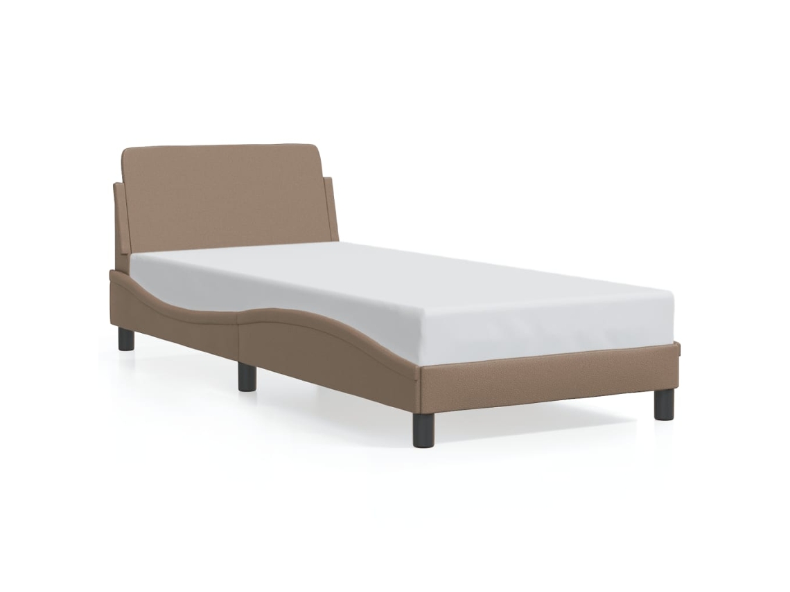 Bed Frame, Bed Frames Vidaxl Marrom Couro Artificial (80 X 200 Cm)