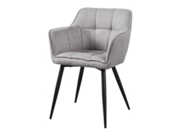 Cadeira de Jantar Birmingham com Braços 81X57X53 Cm Cinzento [EN.CASA]