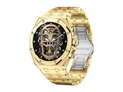 Smartwatch Empresarial Com Chamadas Bluetooth Tecido Grande Oxygênio No Sangue Sono E Monitoramento De Saúde Ouro Bestvite