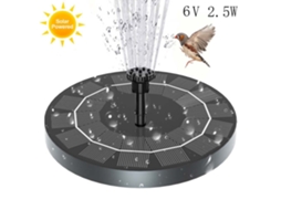 Fonte Solar Flutuante 16cm 6v 2.5w, Bomba De Água Para Lago, Piscina E Jardim, Decoração Solar Sem Fios