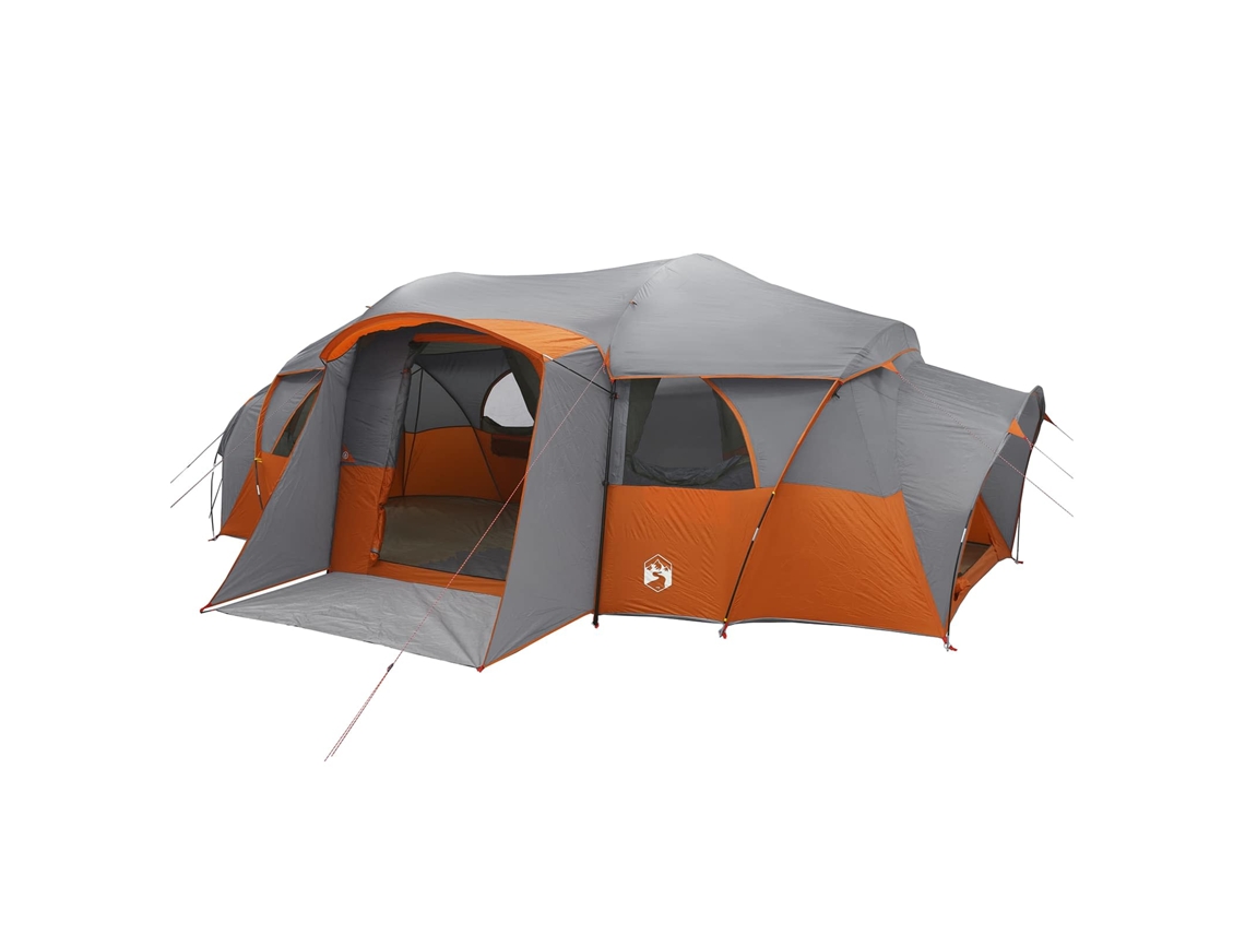 Conjunto 1 Barraca Familiar Vidaxl Cinzento Poliéster (10 Pessoas)