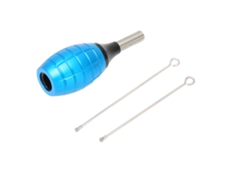 Punho escalonado de 3,1 cm/1,2 polegadas de diâmetro para cartucho de tatuagem rotativo, alumínio galvanizado