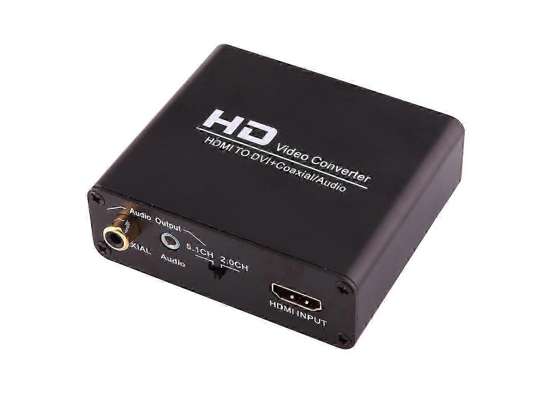 Conversor Newkeng X5 Hdmi Para Dvi Com Saída De Áudio Coaxial De 3,5 Mm E Adaptador De Vídeo Com Plugue Europeu. Aquaforge