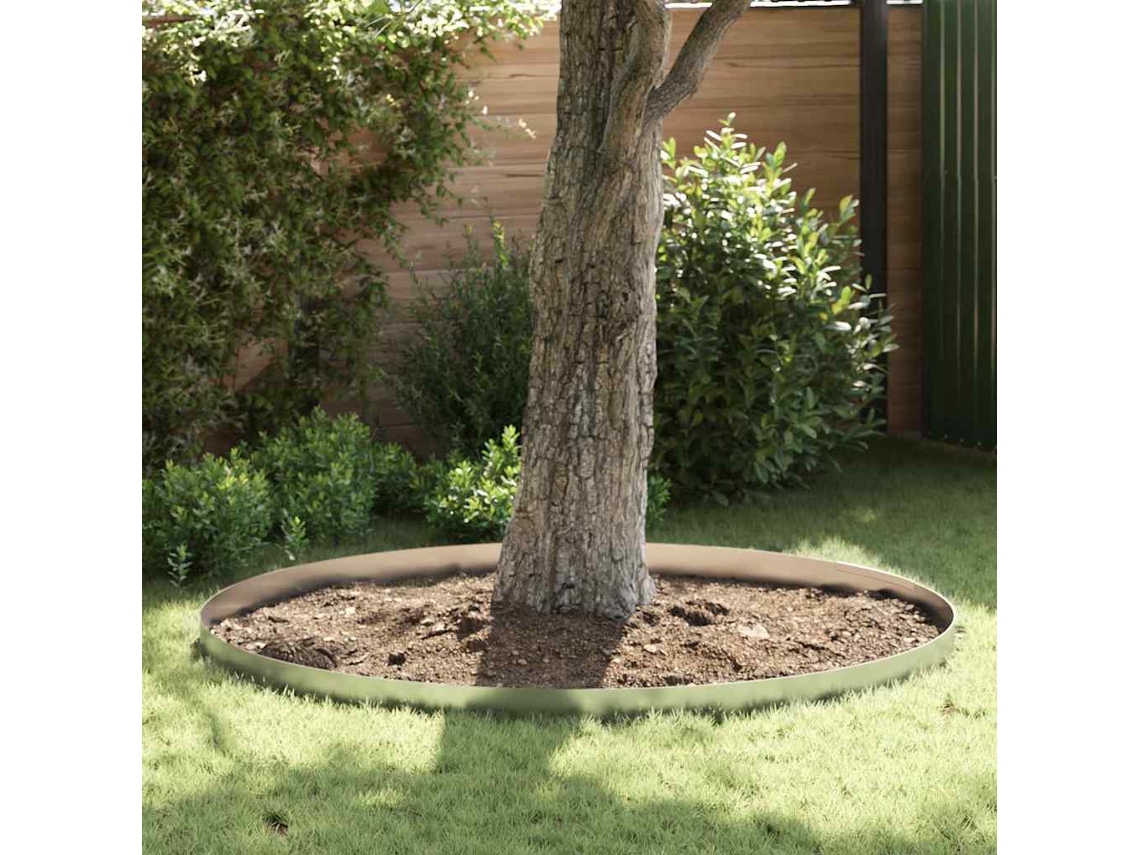 Vidaxl Acabamento Para Gramado 4 Unid. 450 X 15 Cm Aço Galvanizado