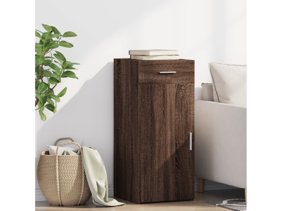 Aparador 40x42,5x93 cm en derivados de madera de roble marrón