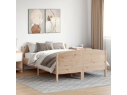 Vidaxl Cama Sem Colchão 120x190 Cm Madeira De Pinho Maciça