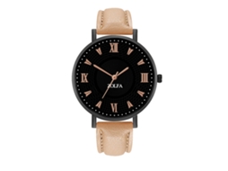 Reloj De Pulsera De Aleación Con Dial Redondo Analógico De Cuarzo Para Mujer Y Hombre (beige)