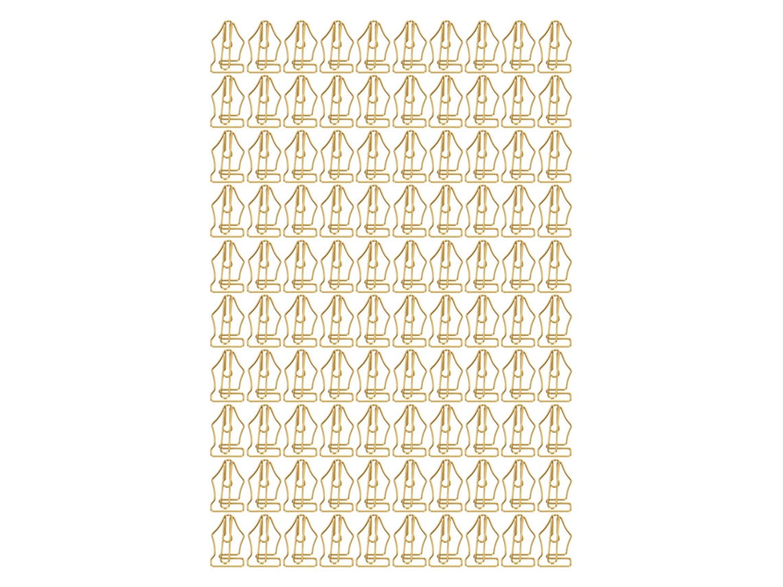 100 Clips De Papel Largos De Plástico Em Forma De Caneta Para Casa, Escola E Escritório