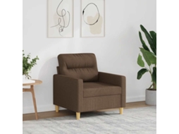 Vidaxl Poltrona 60 Cm Tecido Castanho