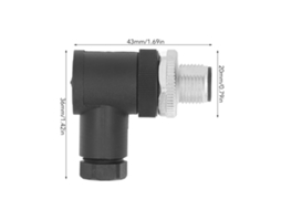 Laxiscreed Conector Metálico M12 À Prova D'água Para Aviação, Painel Metálico De 4 Pinos