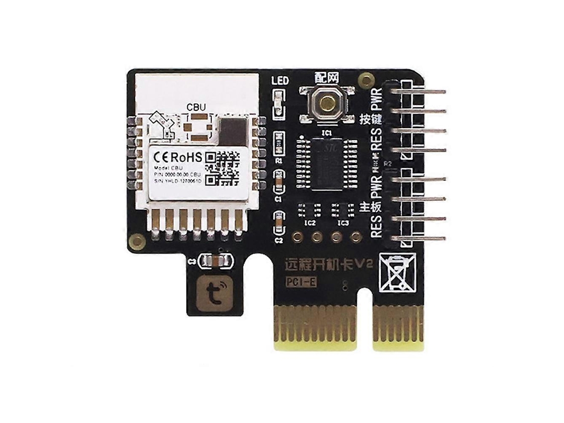 Placa Pcie Tuya Para Computador Com Botão De Reinicialização E Controle Remoto Via Aplicativo Para Inicialização Do Computador/casa.