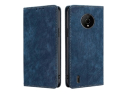 Capa De Couro Magnética Com Escova Antifurto Para Nokia C200