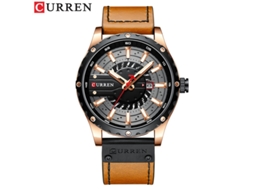 Relógio Masculino de Quartzo , com Calendário e Pulseira de Couro. Ideal para Uso Casual e Executivo. MDUG (pulseira Preta, Dourada Ou Marrom)