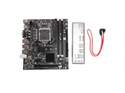 Placa Mãe H55 Para Computador Gamer Com Slot Lga 1156, Memória Ddr3 E 4 Fases De Energia Luz Dourada