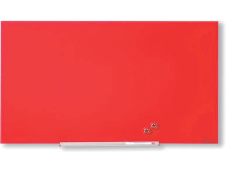 Quadro Branco  Diamond Vermelho (1260x711mm - Vidro - Magnético: Sim)
