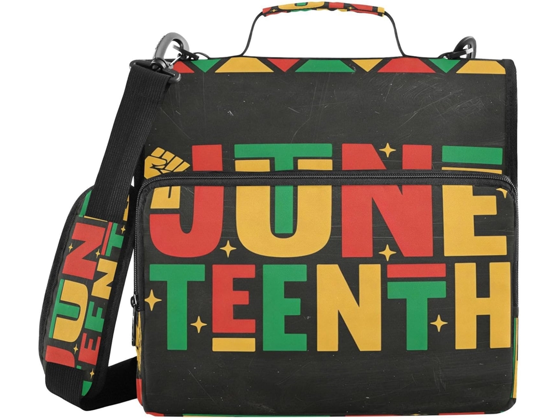 Juneteenth First Power Pasta De 3 Argolas 1, 5 Polegadas Com Fecho, Inclui Portfólio, Organizador De Portfólio