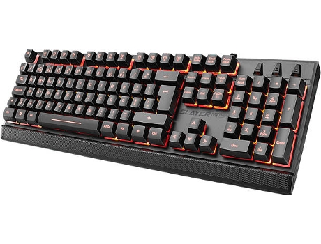 Teclado Gaming MKPLUS Slayer em Preto — Com fio USB |Teclas WASD | Iluminado