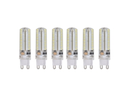6pcs Lâmpada Led G9 silicone 5w 104led IP45 para lustre parede | S/MARCA